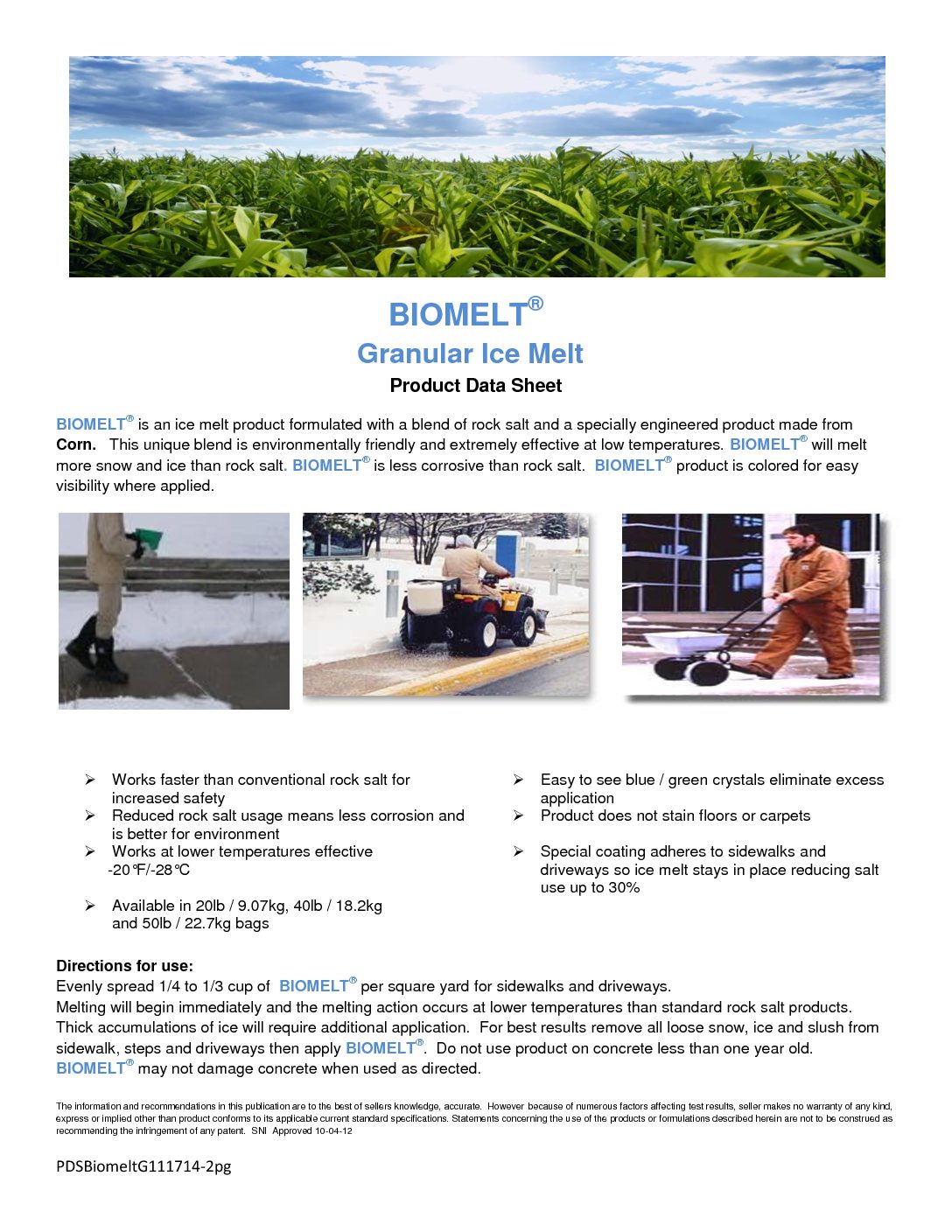 BioMelt Product Data Sheet